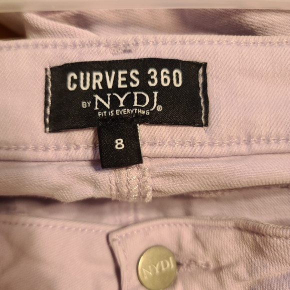 NYDJ Curves 360 Women's Size 8 28" Inseam Purple Slim Straight Ankle Stretch - Picture 5 of 7